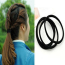 50pcs Women Black Elastic Hair Ties Band Ropes Ring Ponytail Holders Acces DUF
