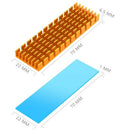 Aluminum M.2 Heatsink Cooler Heat Sink Thermal Conductive Adhesive For Ngff X8A2