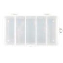 5 Compartments Storage Case Box Transparent Bait Tackle Container Organizer