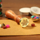Wood Handle Metal Sealing Wax Stamp Sundries Pattern Wax Seal Stamp (A47) A