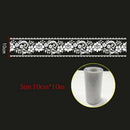 10Cm x 10M Lace Flower Wall Stickers Pvc Waterproof Adhesive Window Wall Po