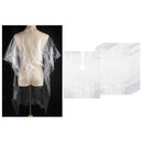 150X Disposable Hair Cutting Cape Gown Barber Apron with Hair Clips and Comb