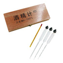 3pcs Hydrometer Alcoholmeter Spirit Meter 0-40%, 0-70%, 0-100% + Thermometer