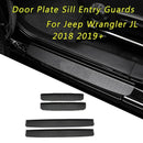 4Pcs Car Pedal Door Panel Guard 4 Door Sill Guard Plate Protector for Wrang