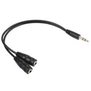 23 cm 3.5 mm dual connector plug male - female adapter jack stereo audio ca