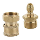 2pcs Brass Quick Connector Coupler Garden Hose Fittings External  M22 x 1.5 Male