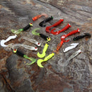 17pcs Soft Plastic Fishing Bait Lure Lead Jig Head Hooks Simulation Lures Tackle