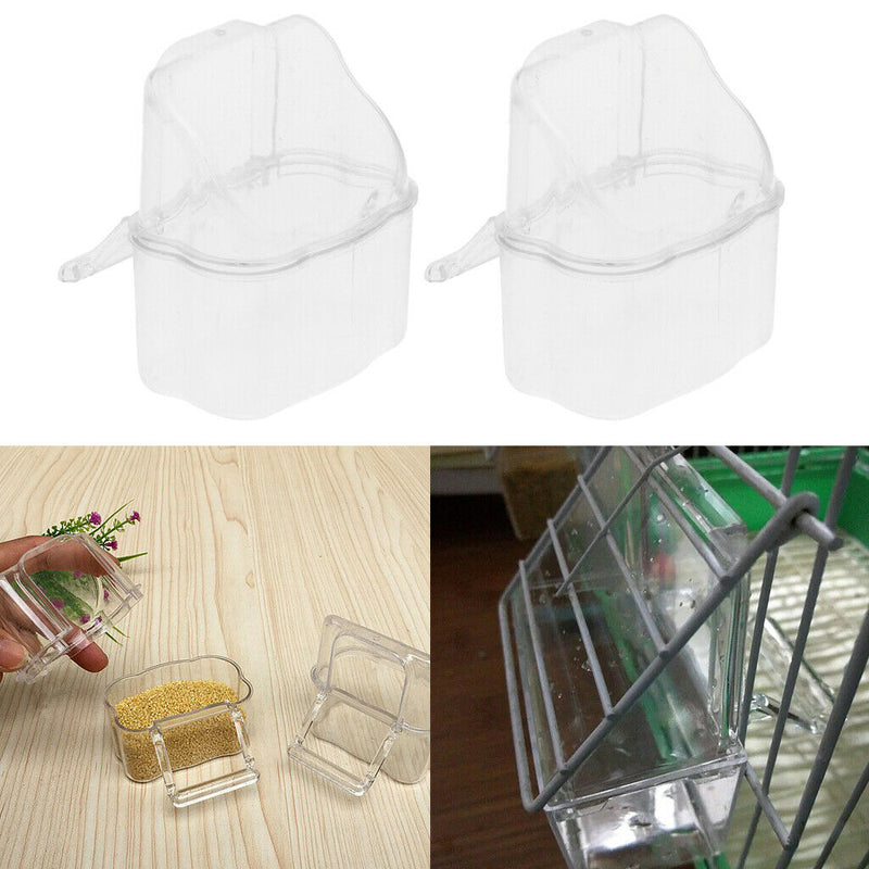 4 Pcs Automatic Bird Seed Feeder, Free Install Transparent Parrot Foraging