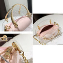 Round Clear Crossbody Bag Messenger Handbag Tote Shoulder Money Bank with I
