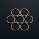 10Pcs 25mm Keyring Blanks Green Bronze Keychain Key Split Rings Fob I3G2