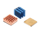 3Pcs/Set Copper Heatsink Heat Sink Cooling Fin Kits For Raspberry Pi 3