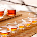 6Pcs 50Ml Clear Drinking Healthy Cup Heat Resistant Double Wall Layer Tea C