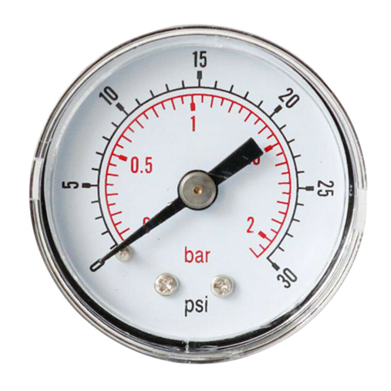 1.61" Dial Utility Pressure Gauge Water Oil Gas Gauge 0-30PSI Pressure Gauge