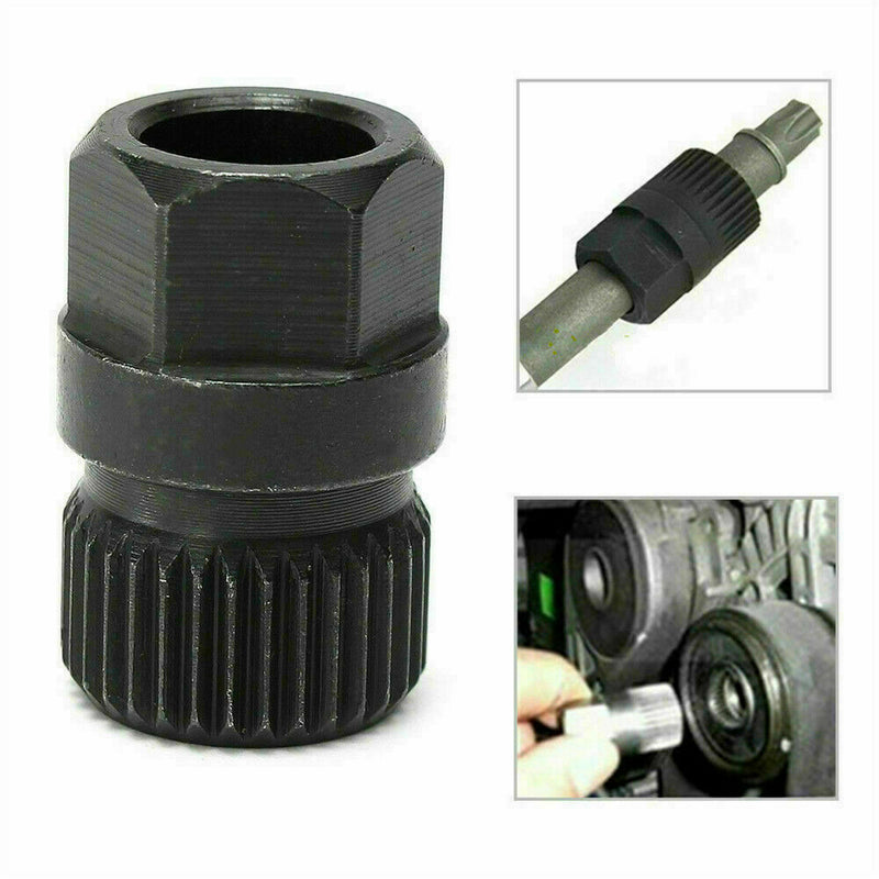 Universal 33 Spline Alternator Clutch Free Wheel Pulley Removal Tool Kit For Car