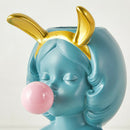 Set of 3 Cute Girl Blowing Bubbles Succulent Planters Vinyl Flower Pot for Home