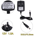 DC12V 1.5A Adapter AC to DC Converter Power Supply Adapter 5.5*2.5 mm