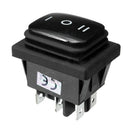 2pcs 12V Rectangle Dush 6Pin DPDT Locking ON-OFF-ON Rocker Switch Waterproo H3O6