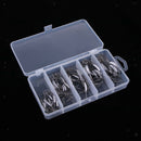 50pcs Weighted Superline Spring Hooks Set Lead Head Jig Fishing Hook for Soft
