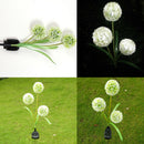 Solar Power Dandelions Flower 3 LED Lamps Outdoors Garden Yard Light(White)