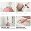 1X(Closed Toilet Brush Set White ABS Plastic Toilet Brushes And Holders For