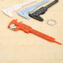 1pc 0-80mm Double Scale Plastic Vernier Caliper Student Measuring Ruler