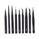 9pcs ESD Anti-static Stainless Steel Tweezers Precision Repair Tool Kit