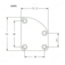 Metal Electric Guitar Neck Mounting Plate With Scrws