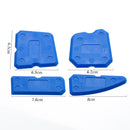 4PCS Blue Caulking Tool Kit Joint Sealant Silicone Grout Remover Scraper
