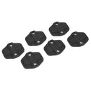 6x Plastic Car Door Lock Cover for Jeep Wrangler JL 18-19 Auto Accessories Black