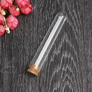 50Pcs/Lot 18X105mm Transparent Plastic Test Tube with Cork Stopper Round Bo H5F9