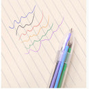 2PCS 6 In 1 Multi Colour Retractable Click Ballpoint Pen Creative Stationery