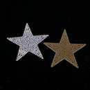 6Pcs Iron On Rhinestone Star Patches Transfer AB Crystal Beading Applique for