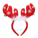 Christmas Bell Feather Decorations Antlers Headband Party Festival Cute Gift Red