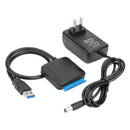 USB 3.0 To SATA Convert Cable SSD HDD Hard Drive Adapter (with US Plug)