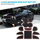 11pcs/set Door Console Non Slip Anti Dust Liners Mats for Dodge Challenger