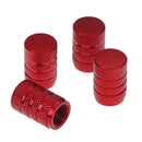 4Pcs Aluminium red car tyres valve stems air dust cover screw cap accessoriesJ-Q