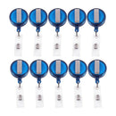 10 Retractable Reel Recoil ID Badge Lanyard Name Tag Key Card Holder Belt C
