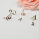 3 Pairs of Earrings Christmas Santa Snowman Mini Small Stud Post Earring