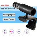 PK-838G 12MP USB 2.0 Webcam Automatic Focus Night Vision MIC Web Camera