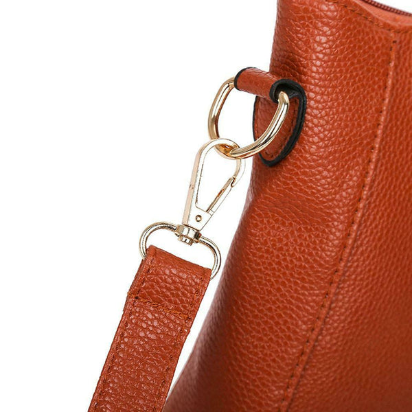 Small Women Crossbody Purse PU Leather Shoulder Messenger Handbags/Brown