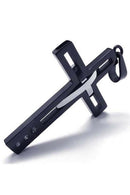 Jewelry Stainless Steel Cross Pendant with 60cm Necklace, Necklace for Men