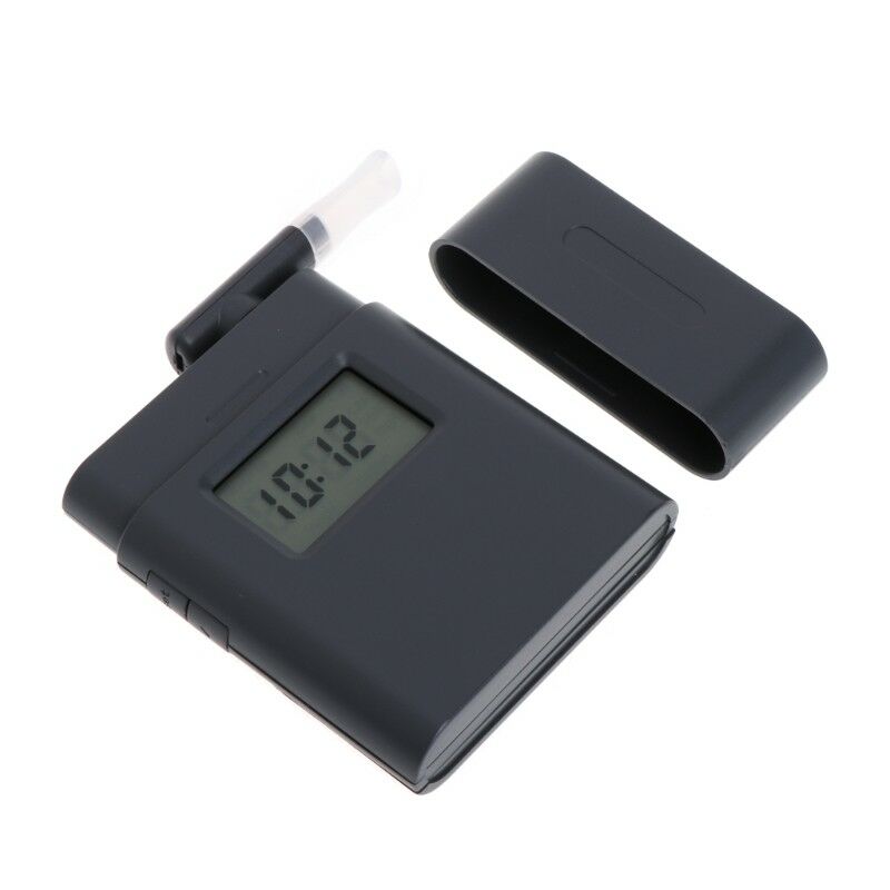 Digital LCD Breathalyzer Breath Alcohol Tester Red Backlight with 5 Mouthpieces