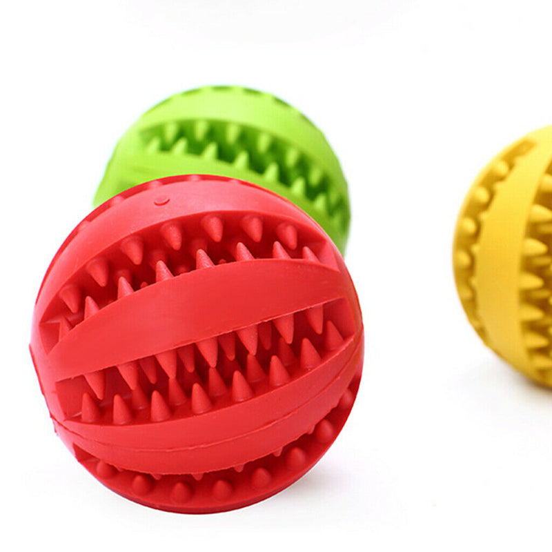 2Pcs Rubber Dog Ball Toys for Pet Tooth Cleaning/Chewing/Playing,IQ Treat Ball