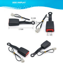 New Plastic Car Safety Seat Belt Lock Buckle Socket Plug Connector+Warning Cable