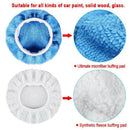 20 Packs Car Polisher Pad Bonnet Set(5 To 6 Inches)Waxing Bonnet Towel for