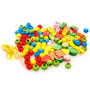 Wooden Fruits Lacing Stringing Beads Toys Hedgehog Fruit String Beads Boar