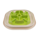 Pet Dog Cat Slow Bowl Feeder Feeding Dish Anti-Choking Bone type Green