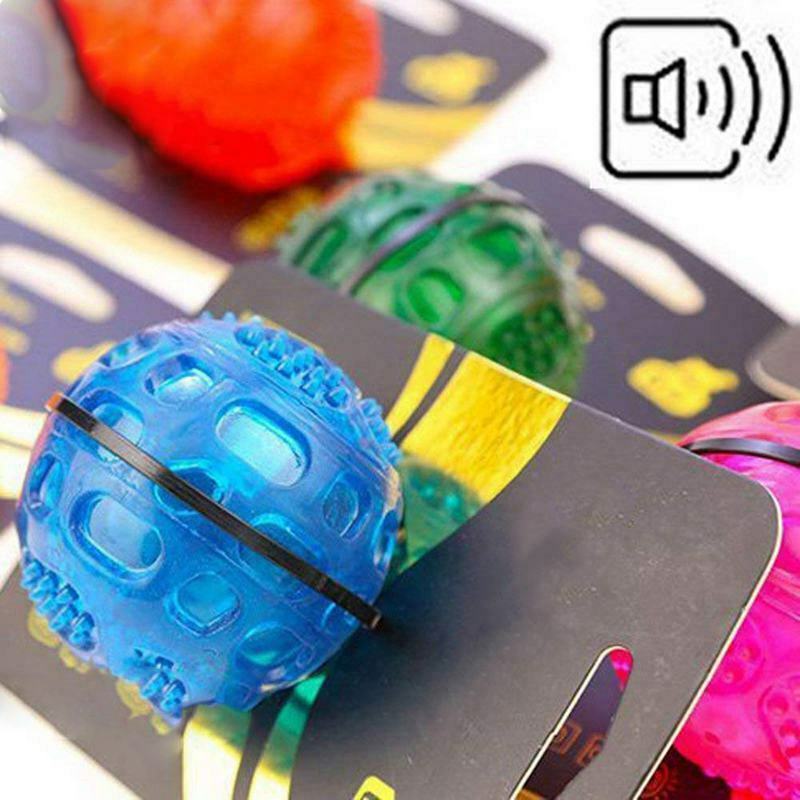 Pet Puppy Dog Squeaky Fetch Ball Toys [Meteorites Bouncy Series] Bite Resis I5M7