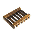 Natural Wood Soap Holder Dish Box Bathroom Shower Storage Support Plate Stand