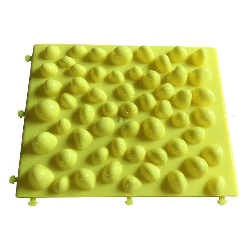 Reflexology Pebbles Foot Massage Pad Toe Pressure Plate Shiatsu Yoga Mat YE